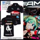 Miku服印花T恤短袖 GSR初音未来骑行服BMW赛车POLO衫 Hatsune