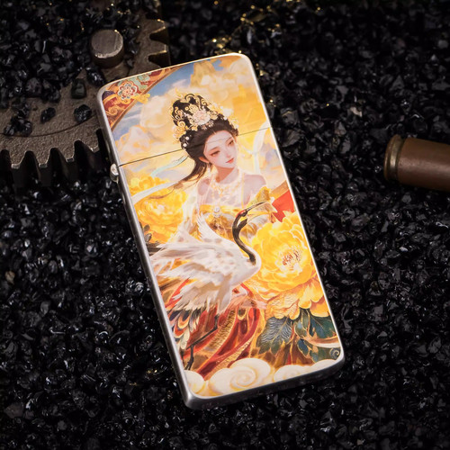佐罗超薄卡片式仙鹤神女防风打火机底部密封创意个性网红国潮礼物 - 封面