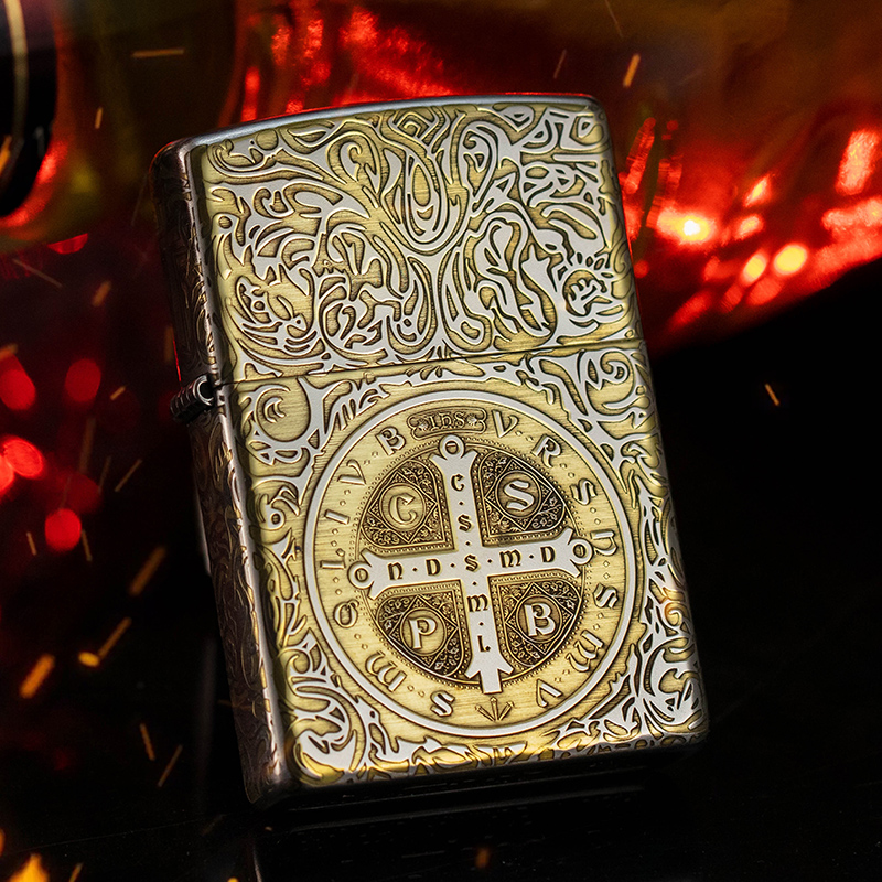 zippo正版打火机 康斯坦丁牧师恶灵挽歌地狱神探银色收藏雕刻男士