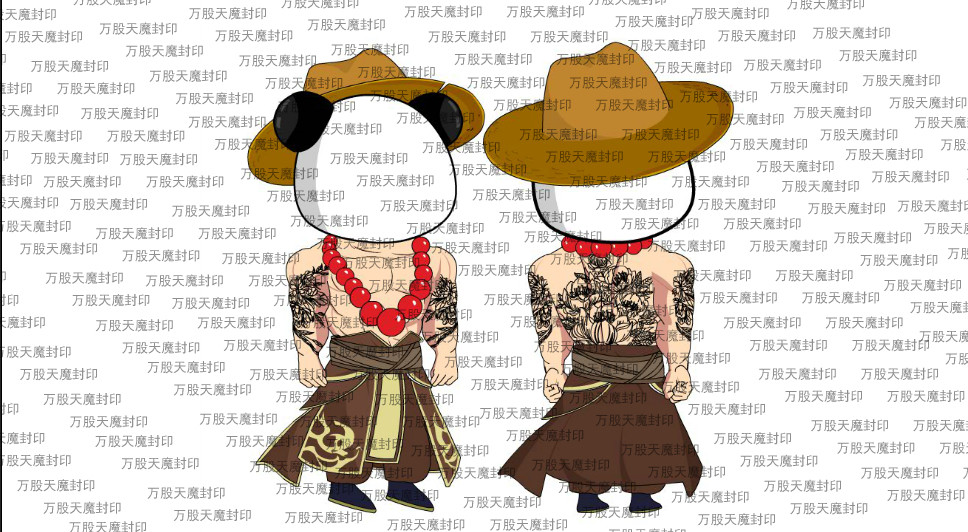 虾仁同款an沙雕人物素材代版权已分层可定制人物素材