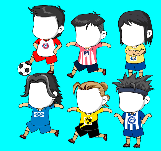 An沙雕动画足球人物素材