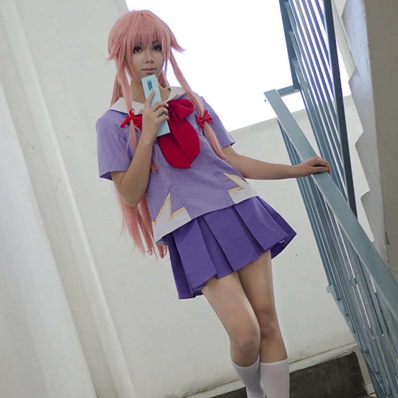 未来日记我妻由乃cos服万圣节角色扮演cosplay服装女裙假发全套