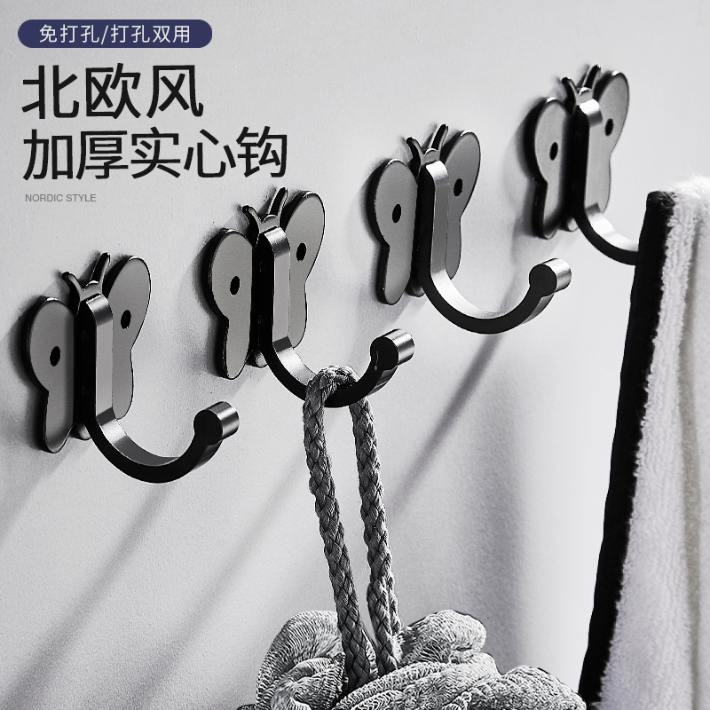 强力粘胶承重单个墙上贴门后挂钩