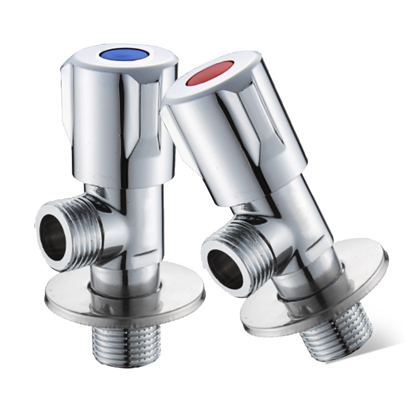 全铜三角阀加长加厚冷热八角阀热水器进水阀门直通开关阀马桶角阀