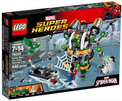 2016款乐高LEGO 76059漫威超级英雄 蜘蛛侠章鱼博士之战 现货