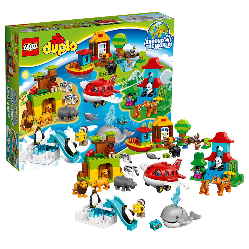 2016款益智乐高LEGO 得宝系列10805环球动物大集合 DUPLO大颗粒
