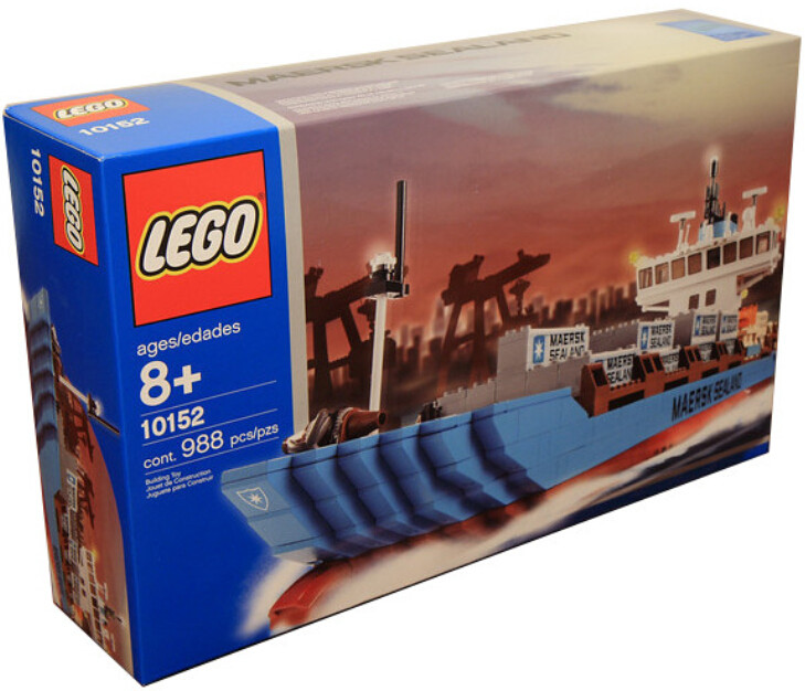 儿童益智老款乐高lego 积木玩具创意系列马士基集装箱运输船10152