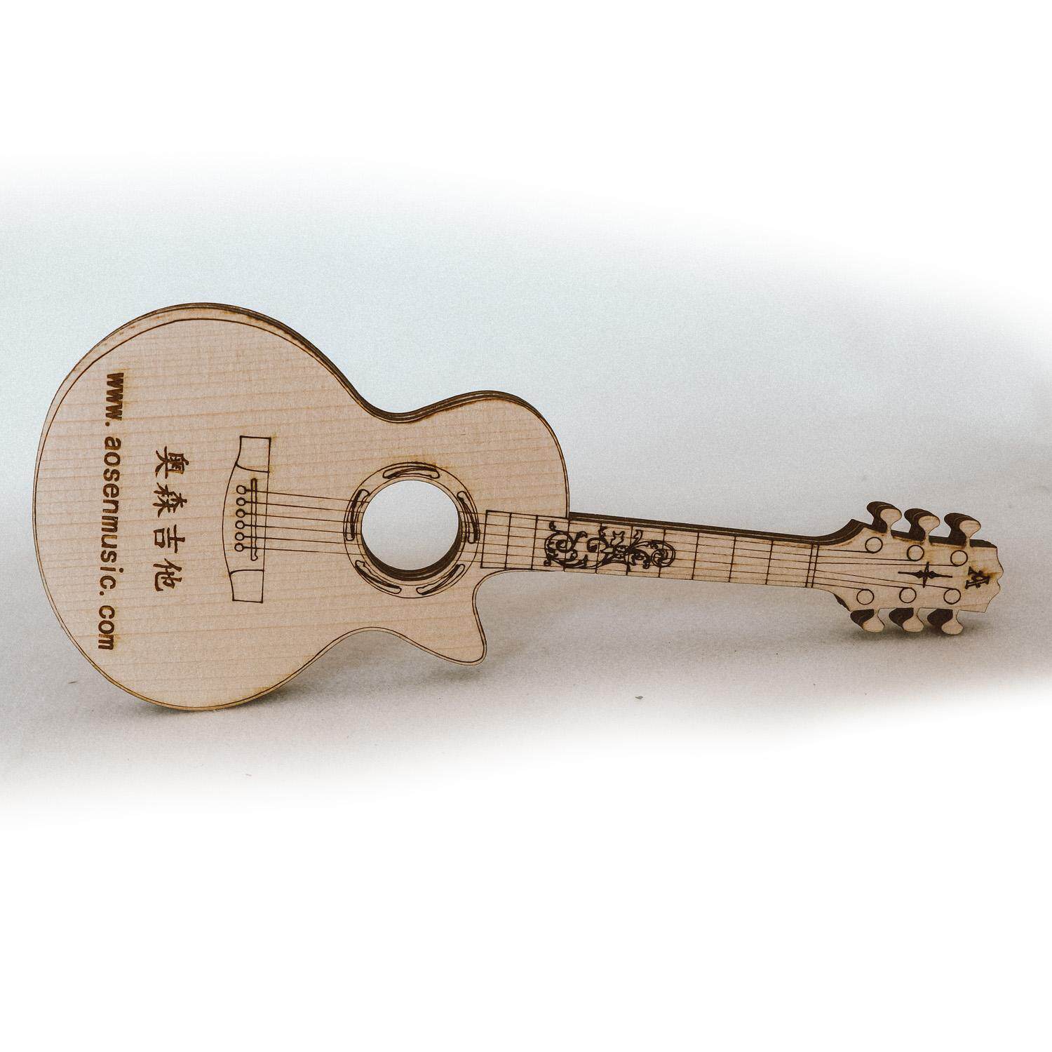 木制吉他模型无喷漆