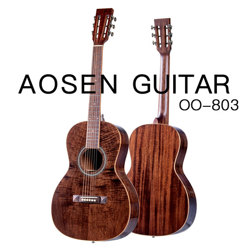 AOSEN38寸桃花芯木全单民谣吉他