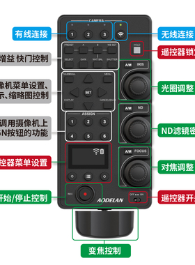 适用索尼摄像机无线变焦控制器光圈快门控制白平衡Z280V Z200 FX6