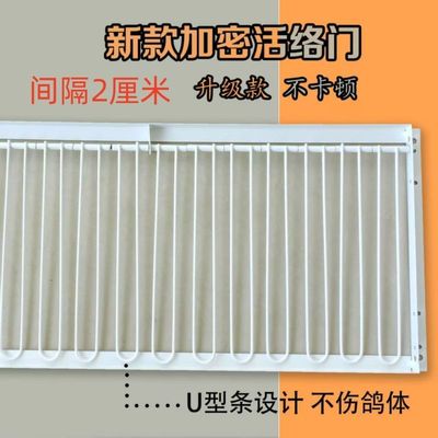 鸽子撞门活络门只进不出鸽棚笼门赛鸽撞门新款U型加密单向鸽子门