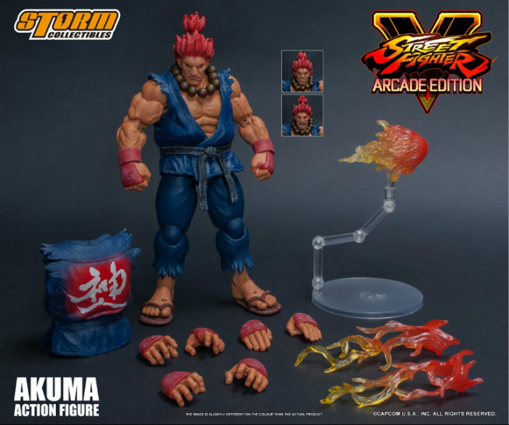全新现货storm toys 1/12 街头霸王 街霸 akuma 红发 豪鬼 怀旧版