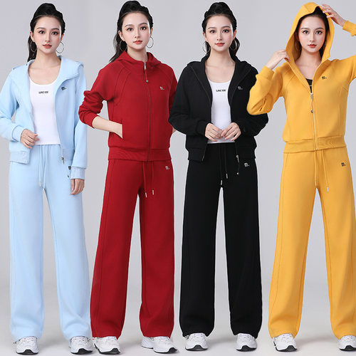 2025年贝佳娜丽秋冬新款加厚连帽运动套装 休闲家居服时尚直筒裤