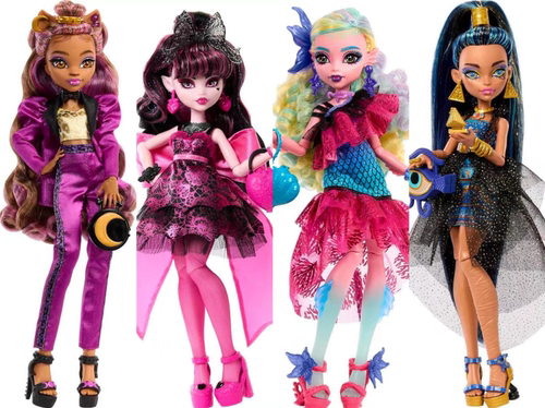 Monster High 怪物精灵高中舞会系列血妞克娘鱼妹狼姐娃娃玩具