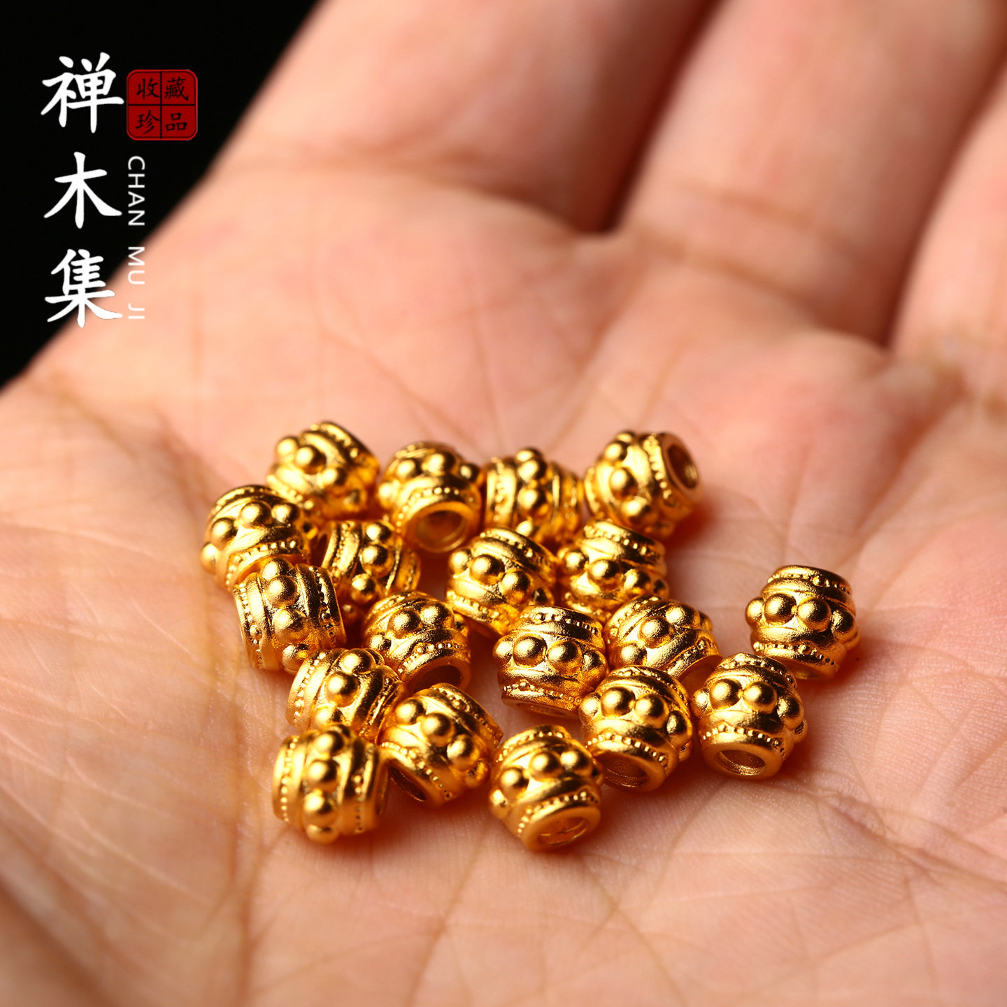 金色蜻蜓眼隔珠线束手串配饰diy
