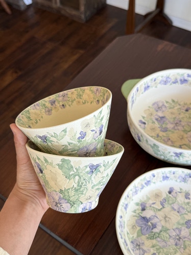 四时有梨 春野花堇餐具家用餐盘盘子碗花花餐具