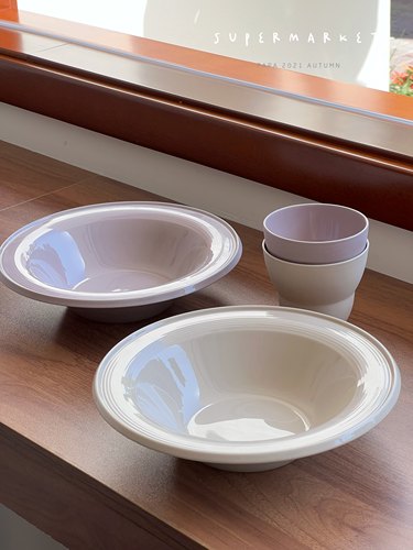 四时有梨 简约意面盘北欧风亮面水果盘意面盘