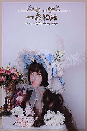 lolita原创正品华丽扁帽尾款头饰