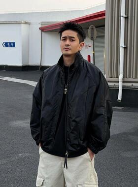 XDZZ二狗26ss春秋男新款美式宽松机车风男士外套痞帅立领休闲夹克