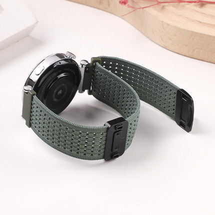 适用佳明255手表带Forerunner255S/265M/165透气编织磁吸扣Venu3S织物GarminVivoactive4S男女645高级腕带夏