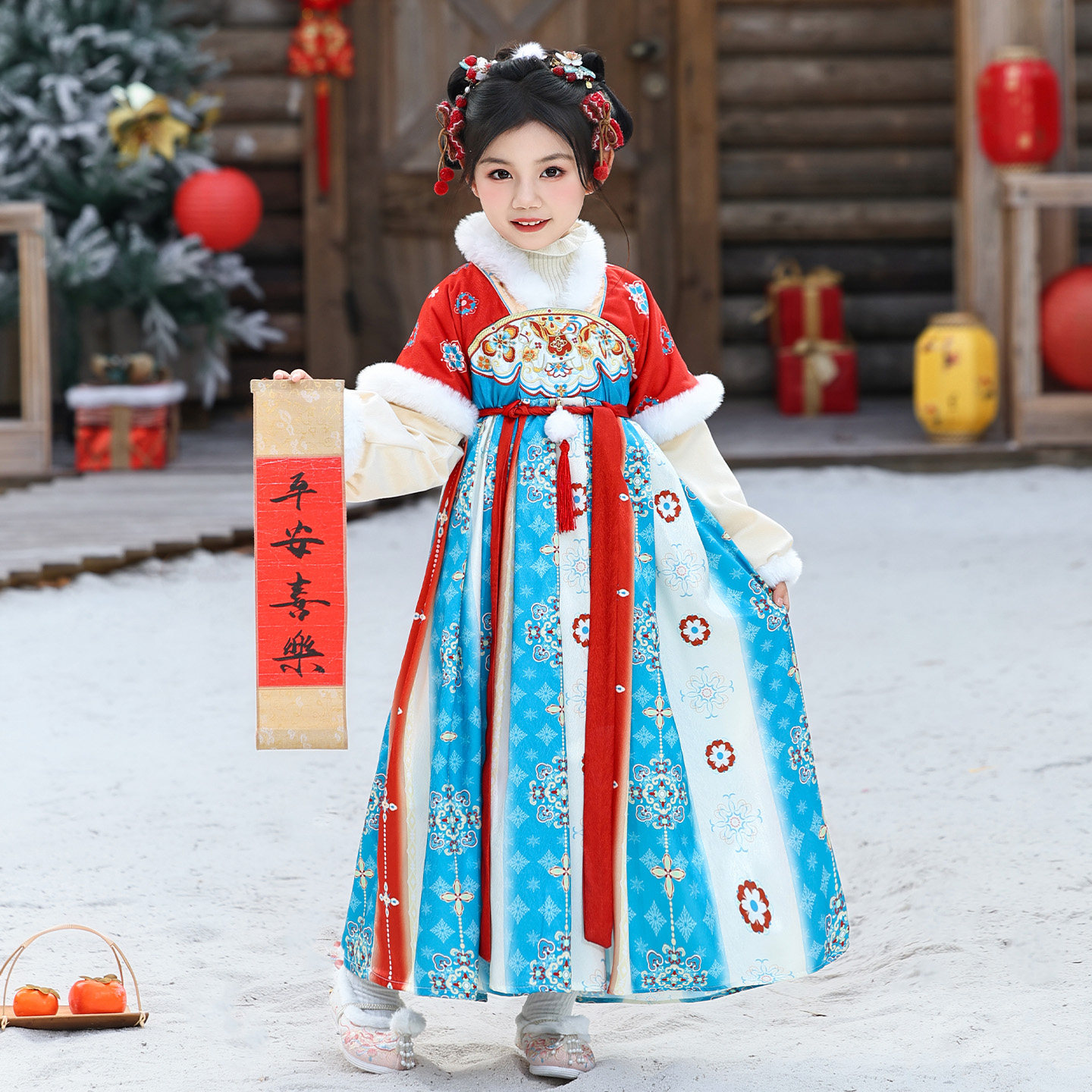 明制汉服女童2026新款秋冬季演出服加绒加厚连衣裙小女孩公主襦裙,童装/婴儿装/亲子装,汉服,淘宝优惠券,粉丝福利购,淘宝优惠卷