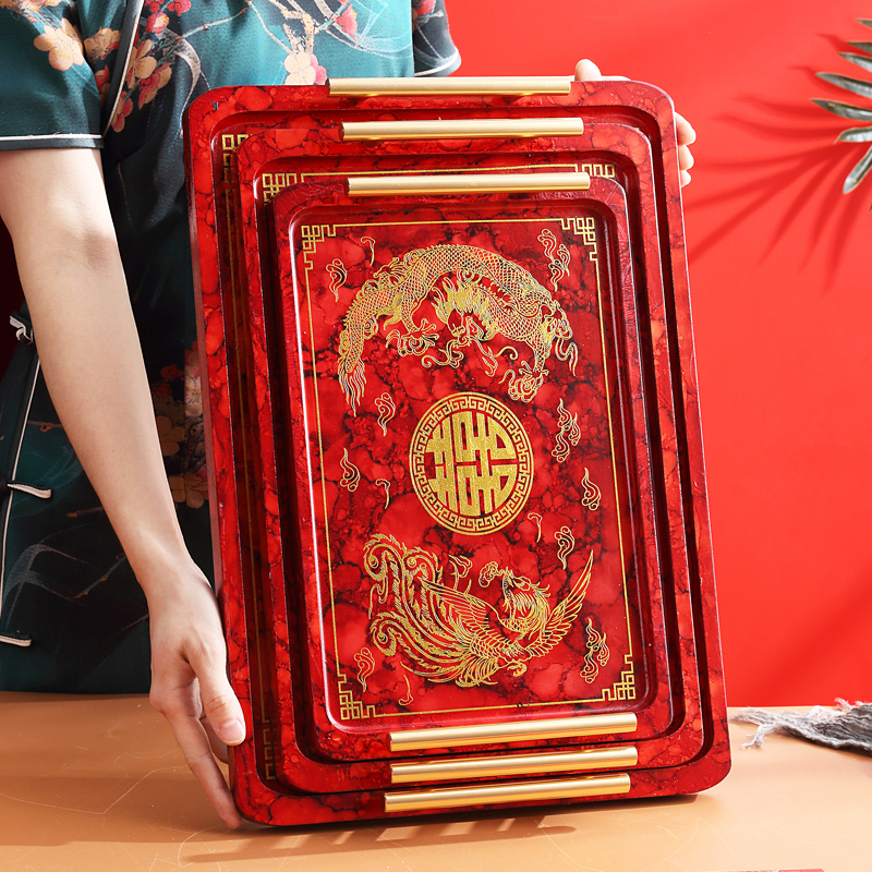 结婚改口敬茶杯托盘喜碗对碗喜筷