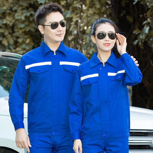 定制夏季工作服套装男施工服车间厂服物业工装汽修服劳保服绣印字