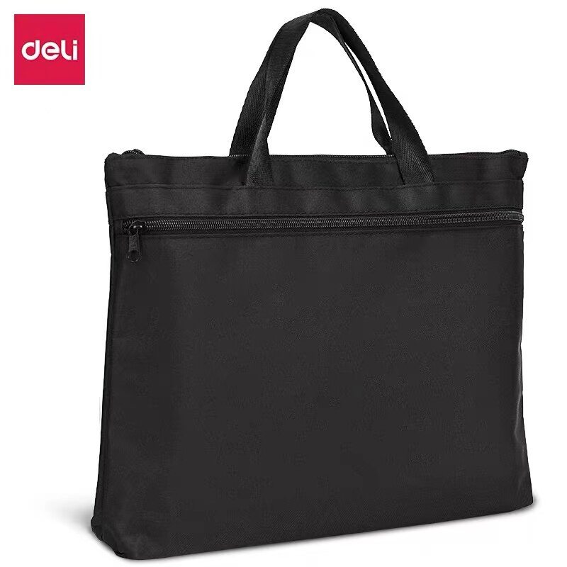델리 5845 짠 핸드백 A4 다기능 문서 가방 비즈니스 가방 정보 가방 서류 가방 지퍼 가방