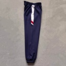 藏青色拼宽白加酒红条休闲加绒长裤 运动裤 同款 定做春秋冬男女校裤