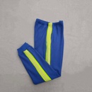 2灰色针织条运动裤 定做春秋冬男女校裤 宝蓝色拼荧光绿 运动裤 同款