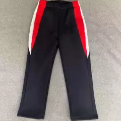 定做春秋冬男女校裤同款运动裤拼接红白三角加绒加厚纯棉运动裤