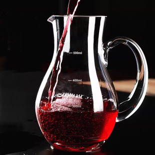 大容量带刻度红酒醒酒器倒酒器加厚玻璃白酒分酒器老酒勾兑分酒壶