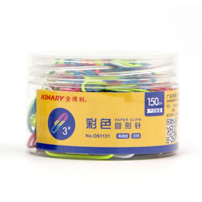 金得利（KIANRY）PET小圆筒3#彩色回型针 镍色回形针 OS1130在类目 电子词典/电纸书/文化用品, 装订用品, 别针/回形针中 - 来自Buy2taobao.com提供专业的淘宝代购服务