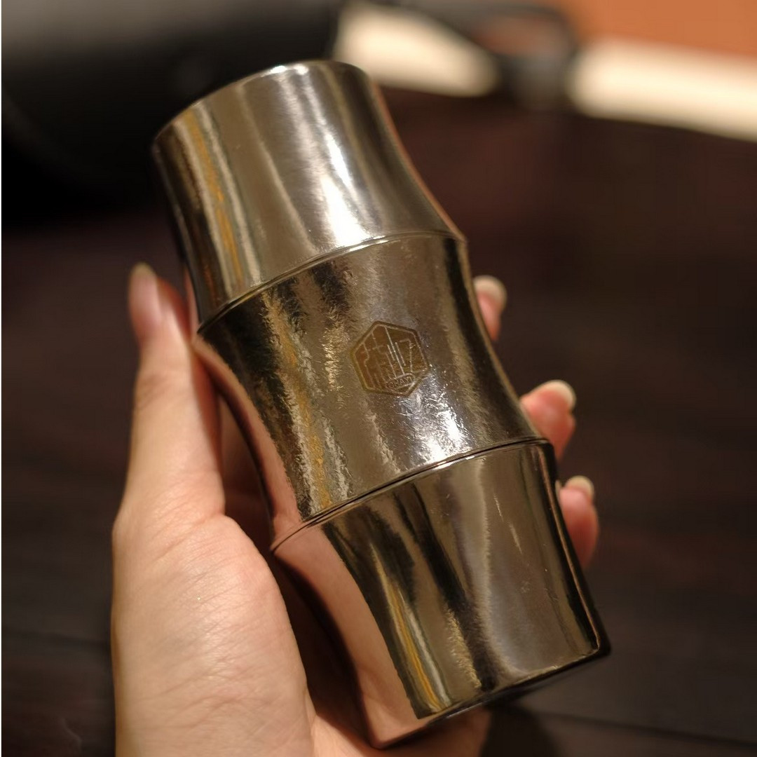 茶忆 纯钛高档便携旅行茶具磁吸盖茶水分离杯竹节泡茶器高端茶具