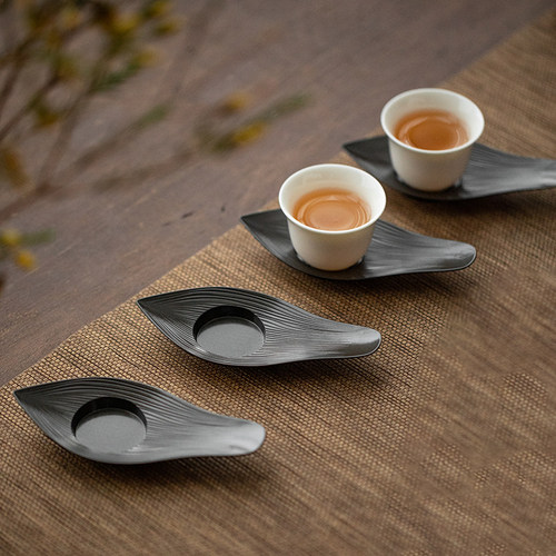 日式做旧茶碟功夫茶托杯垫杯托