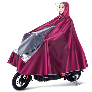 电动电瓶摩托车雨衣单人双人加厚加大男女新款长款全身防暴雨雨披