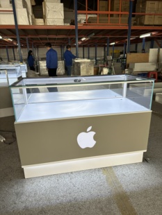 高级灰密码锁手机玻璃展示柜铁质封闭式柜台货架矮柜二手机数码柜