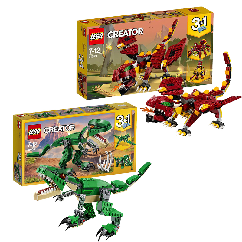 89.00元包邮正品乐高LEGO三合一 创意新品31058霸王龙 31088 红色恐龙 3107