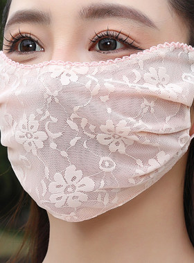 轻薄蕾丝防晒口罩女夏季