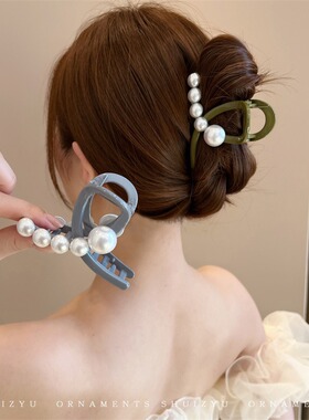 亚克力发夹女高级感抓夹后脑勺头发发卡气质鲨鱼夹发量多夹子头饰