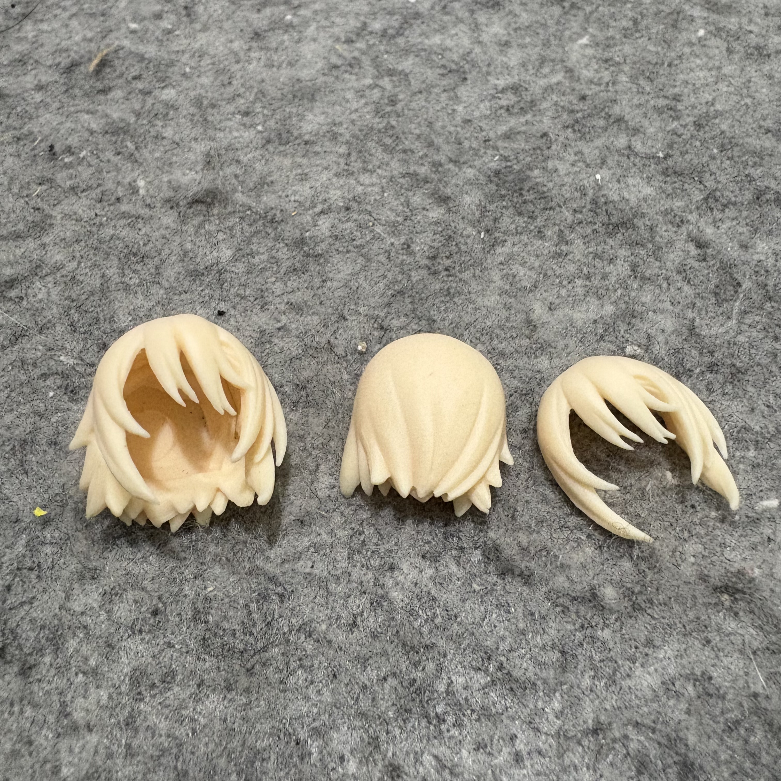 10元2个正版散货无漆头发部分类似figma 可改装用手办改装材料图片