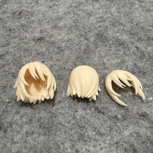 10元2个正版散货无漆头发部分类似figma 可改装用手办改装材料