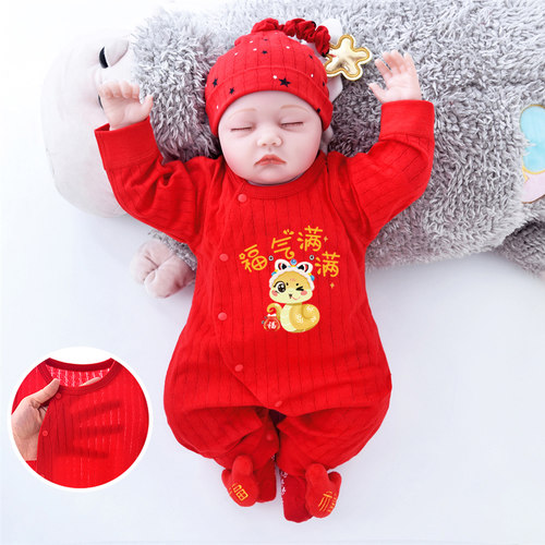 春秋无骨纯棉A类不掉色连体衣