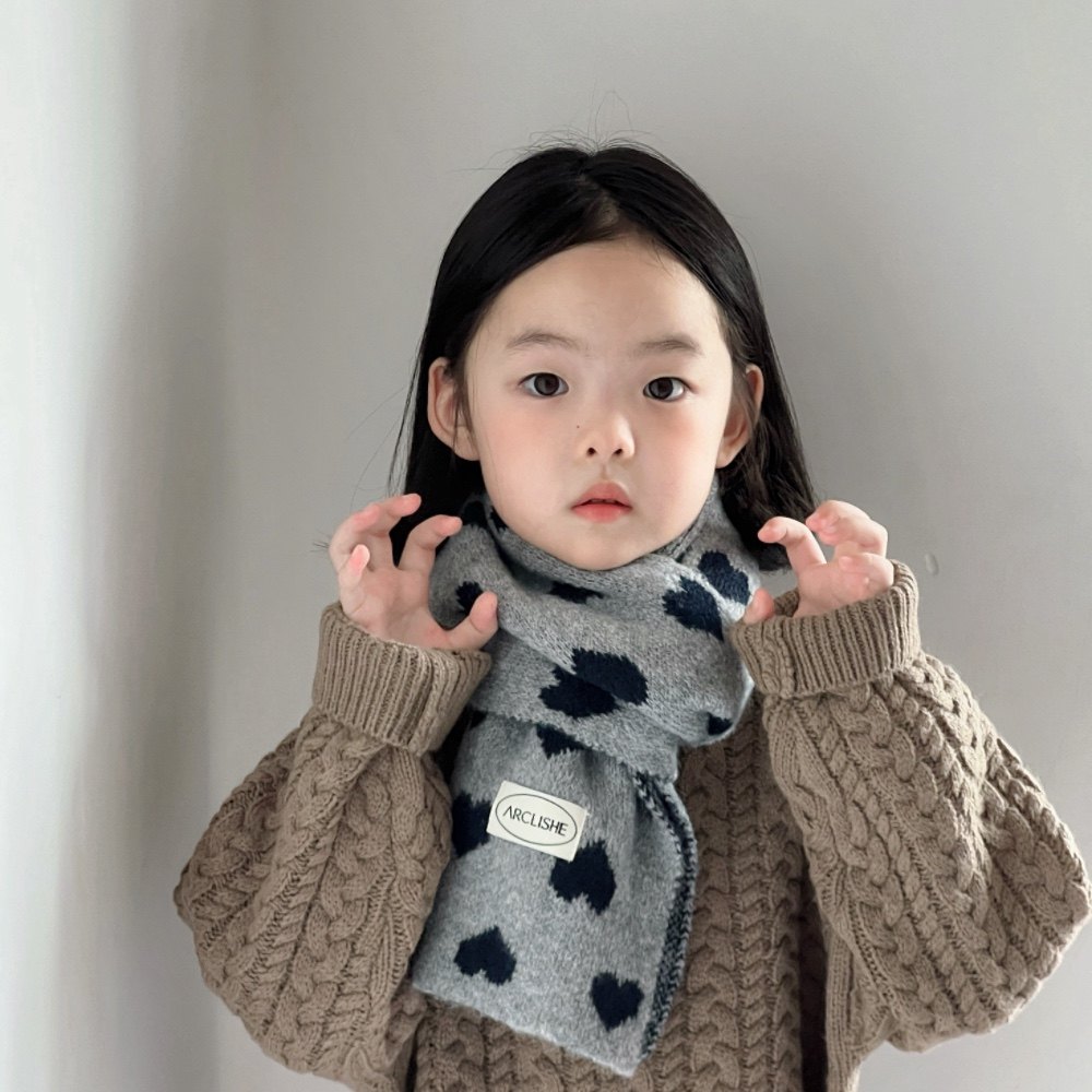 儿童围巾加厚保暖秋冬季宝宝围脖男孩女童护颈小围巾可爱洋气爱心,童装/婴儿装/亲子装,围巾,淘宝优惠券,粉丝福利购,淘宝优惠卷