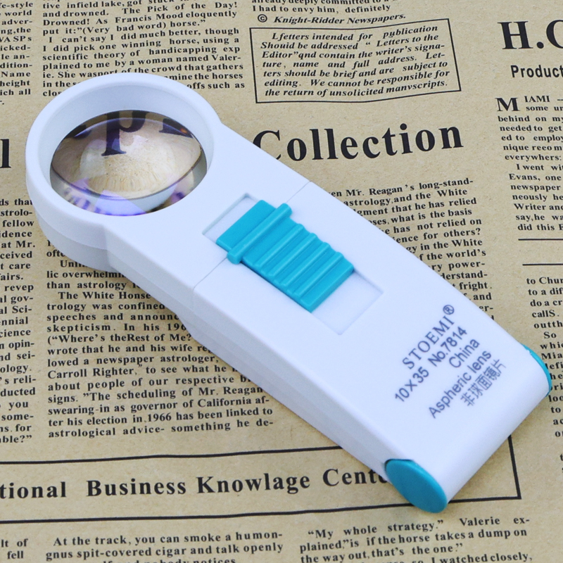 便携式手持放大镜高倍珠宝带灯