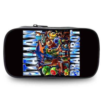 跨境Italian brainrot笔袋小学生铅笔盒文具袋卡通儿童笔袋印花