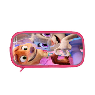 疯狂动物城2粉色/蓝色双层笔袋 Zootopia2学生文具盒大容量铅笔包