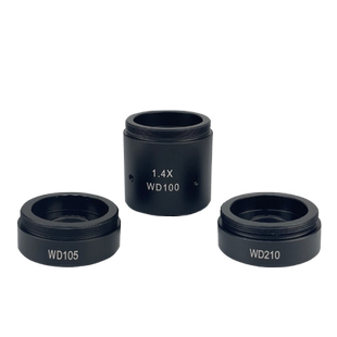 高品高清电子显微镜物镜 0.5X/1X/1.4X倍率 减倍增倍多种规格 光学高透光玻璃镜片成像清晰WD210/WD105/WD100