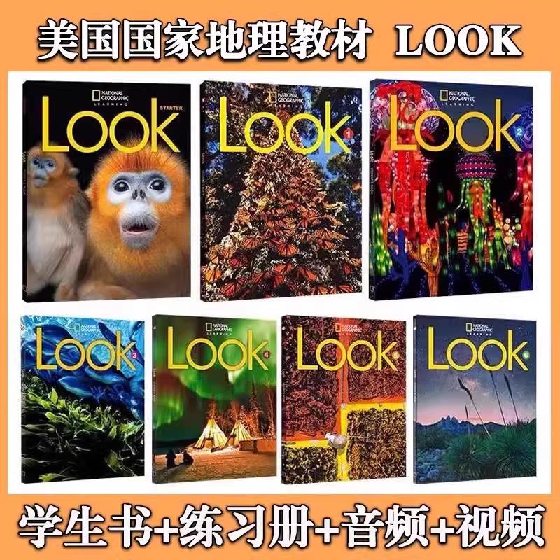 原版进口美国国家地理出版社Look Starter/1/2/3/4/5/6 级学生书+练习册 6-12岁小学英语综合性教材词汇语法自然拼读