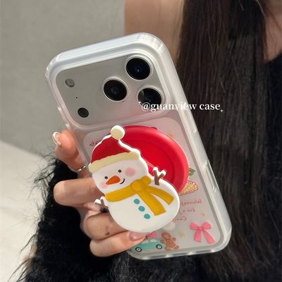 适用realme13/12/11/10s真我gt8pro/neo7/6手机壳GT2/5圣诞树雪人v11v23v25磁吸支架q2磨砂Q3Q5高级v30v60女
